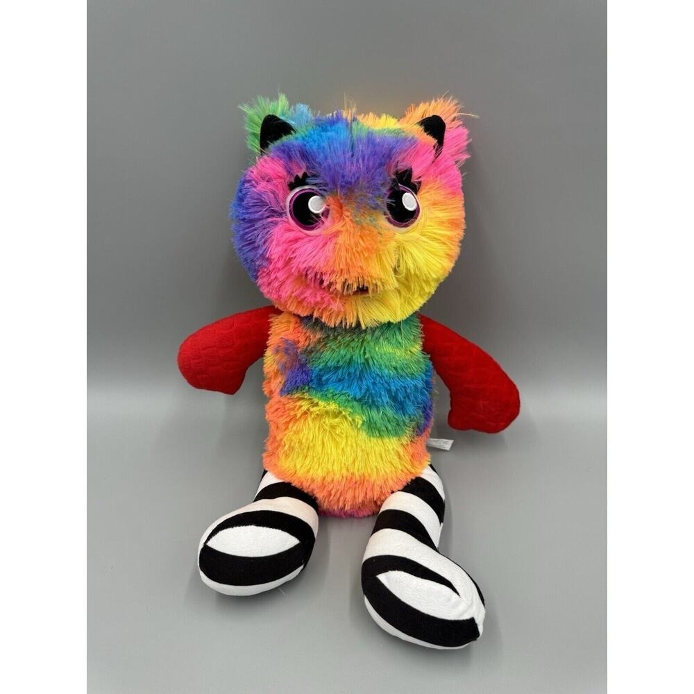 Build A Bear MONSTER MIXERS Mix Up Tie-Dye Rainbow Colors 16" Stuffed Animal
